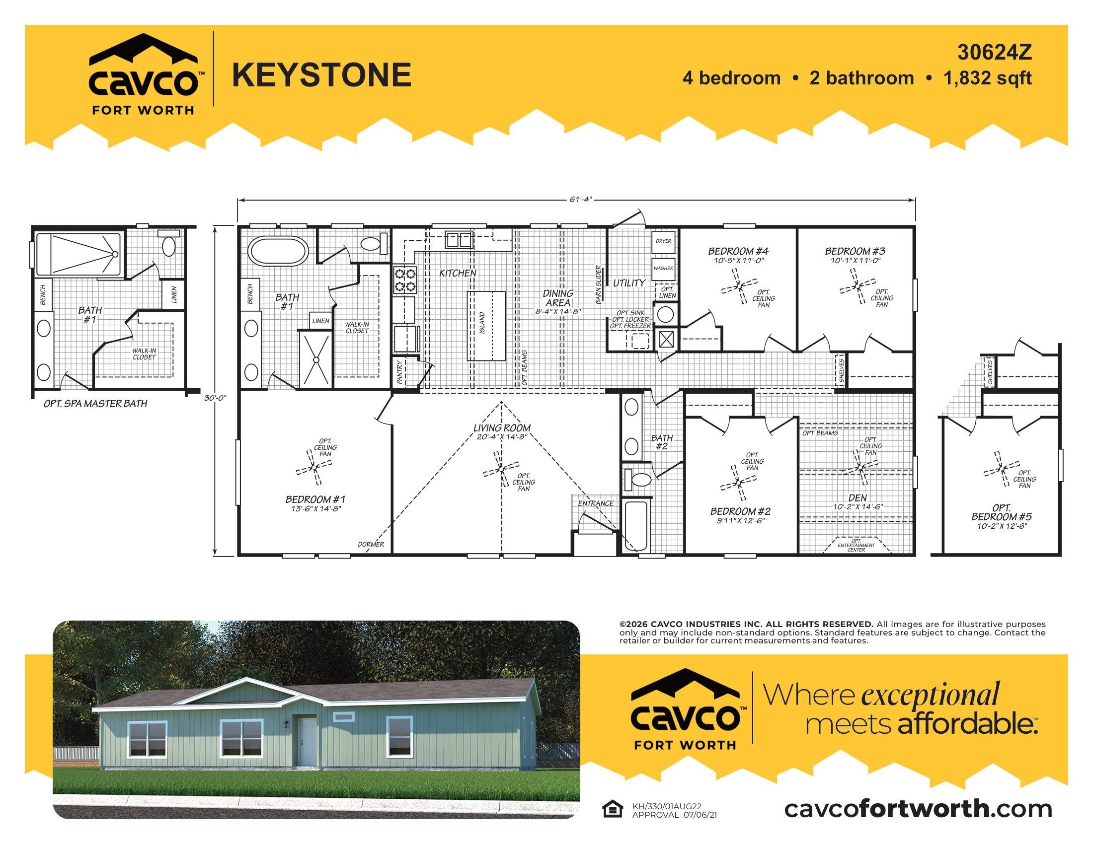 Keystone The Horizon 62 KH30624Z by Cavco Fort Worth - Palm Harbor